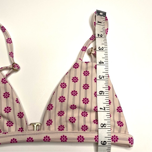 Tori Praver Striped Floral Bikini Top - Picture 10 of 11